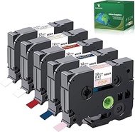 YUANQIMM Compatible with Brother Label Ribbon TZe-R231 TZe-R234 TZe-RE34 TZe-RN34 TZe-RW34 for Ptouc