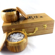 Fathers Day Natural Flower Agate Weiqi Stones Five-in-a-Row Plate Suit Yunzi Chalcedony Jade Crystal