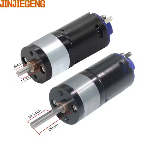 JGA25-370DG High Speed Higher Torque 370 DC Geared Reduction Motor 12V Electric DC Motor 25mm Double