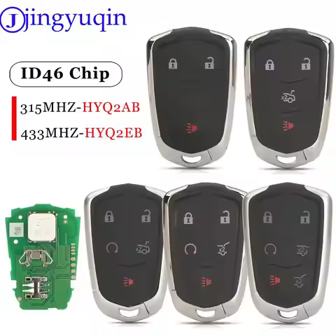 Jingyuqin Remote Car Key 315Mhz 433Mhz ID46 Chip For Cadillac ESCALADE /ESCALADE ESV 2015-2019 XTS C