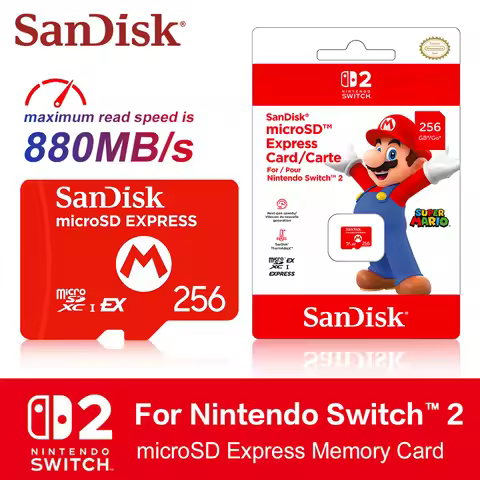 SanDisk microSD Express Card for Switch 2 microSDXC EX Memory Card 256GB Up to 880Mb/s Professional