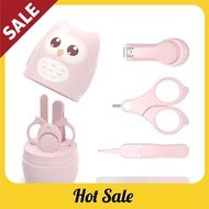Baby Nail Clipper Set with Owl Storage Box Newborn Nail Clipper Scissors File Tweezers Infant Nail C