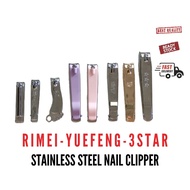 RI MEI / 3 STAR / YUEFENG Stainless Steel Super Sharp Nail Clipper/Kuku Pengunting/kapit Pengepit Ku