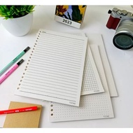 LOOSE LEAF A5, A6/NOTEBOOK REFILL/ BINDER CONTENTS/LINE/BOX/DOT/PLAIN
