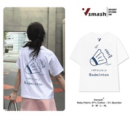Unisex Vsmash Sportwear Badminton T-shirt – Silk print "JAPANESE SHUTTERCOCK" – Soft, Cool, Absorben