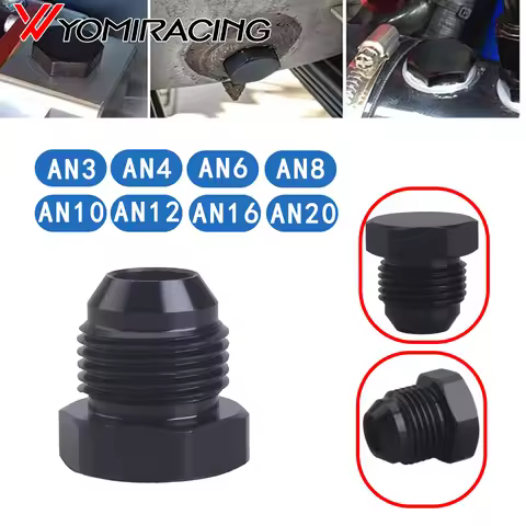 AN4 AN6 AN8 AN10 AN12 Male Flare Thread Hexagon Head Blanking Plugs Fitting Hex Cap Lock Hose Fittin