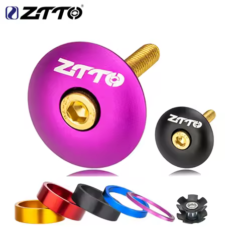 ZTTO MTB Bike Headset Spacer Cover Suspension Top Tube Cap Screw Fork Ring Spacers 1 1/8 Inch Bike S