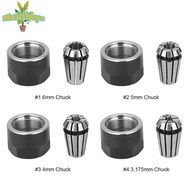[Mulitibuys] ER11 Chuck Collets Clamping Nuts Lathe Parts For CNC Milling Engraving Machine