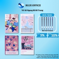 Notebook B5 Horizontal Line 80 Pages Waterproof Pattern Notebook Cover Line 2 Colors Anti-Glare Clas
