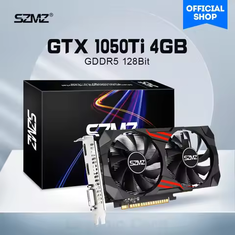SZMZ GTX 1050 TI 4GB Graphics Cards NVIDIA Chipset 128Bit GDDR5 Video Card GPU GTX1050 TI 4GB