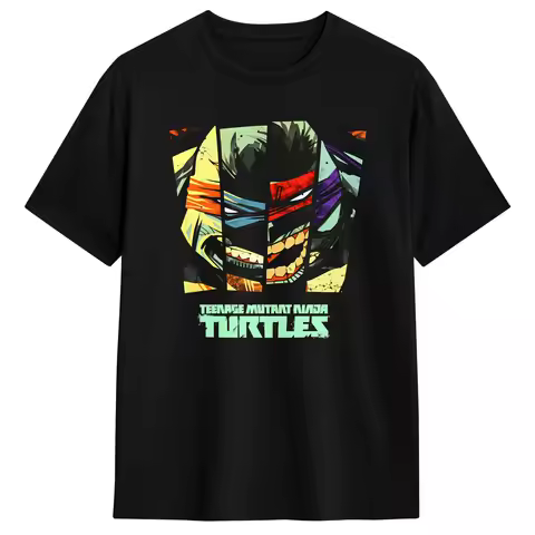 TMNT Face Strips Eastman T-Shirt Men Vintage T-Shirts Summer Breathable Harajuku Tee Shirt Cheap Ove