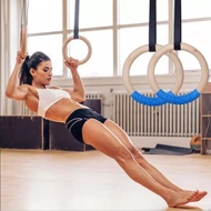 Wooden Gymnastics Ring Olympic Rings (1 Pairs)[ในสต็อก] แหวนยิมนาสติกเบิร์ชดึงขึ้น GYM แหวนสำหรับการ