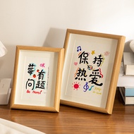 8. No Anxious One-Piece Shipping Photo Frame 20cm Calligraphy Painting Works Installation Can Change