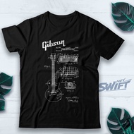 Gibson Les Paul Patent Guitar T-SHIRT DISTRO CLOTHES
