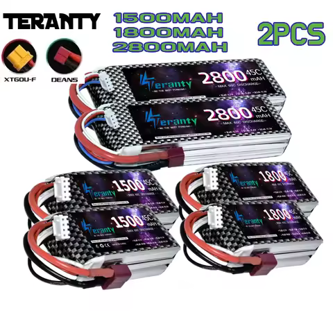 TERANTY 3S LiPo Battery RC Battery 11.1V 1500mAh 1800mAh 2800mAh 45C Replacement Battery for RC Car 