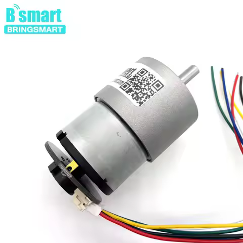 Bringsmart JGB37-520B Encoder Gear Motor DC 12 volt Encoder Disk A/B Phase Output Micro Electric Int