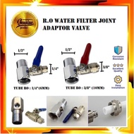 3/8" & 1/4" x 1/2 Water Filter Extension Filter Tee Filter Valve / RO Water System Connetor Set