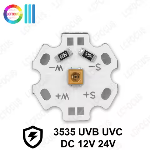 DC 12V 24V UVC 270nm 280nm UVB 300nm 305nm UVA 395nm LED Ultraviolet Lamps 3535 For Water Air Virus 