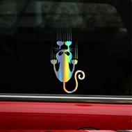 Car Accessories Stickers Cutting Body Door Stickers Cat Fall Car Door Exterior Stickers Cute