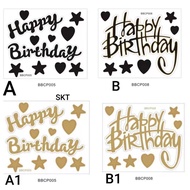 High Quality Balloon 5/10 Inch DIY Happy Birthday Balloon Sticker Transparent Stiker Hiasan Belon Ha