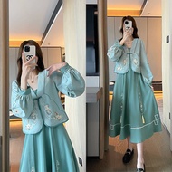 Cheongsam Blouse Cheongsam Top Tang Suit Hanfu Suit Women's Chinese Button Knots Antique Skirt Suit