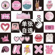 ~~ New * Pink ins Cartoon Female Luggage Suitcase Sticker Cute Laptop Scooter Waterproof Sticker
