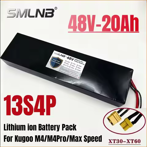 13S4P 48V 20000mAh 20Ah 18650 Lithium Battery Pack with BMS Suitable for Kugoo M4/M4 Pro/Max Speed T