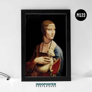Poster Lukisan Repro Leonardo da Vinci Lady with an ErmineA2 60X40cm