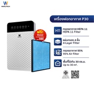 Worldtech เครื่องฟอกอากาศ Air Purifier รุ่น WT-P30 สำหรับพื้นที่ 20-30 ตรม. เครื่องกรองอากาศ HEPA ฟั