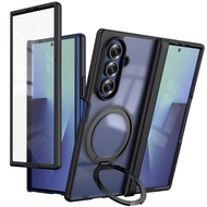 With Screen Protector Film 360 Rotate Bracket Case For Samsung Galaxy Z Fold 7 Fold7 Magnetic Spring