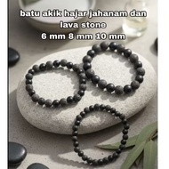 Hajar Jahanam agate bracelet and lava stone 6 mm 8 mm 10 mm