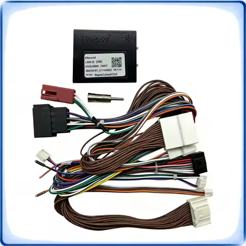 For Renault Megane 2 Clio 3 16Pin to ISO Wiring Harness with CANBUS Decoder LN06.20 Retain Display
