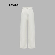 (KOLs pick) Lovito Casual Plain Pocket Jeans for Women L70AD071 (Multi-color) Lovito Casual Pocket P