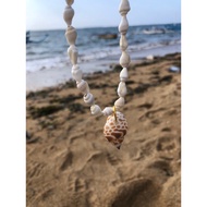 Babylonia seashell beach necklace beach necklace/