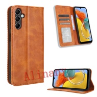 Samsung Galaxy M14 5G Case Flip Leather Magnetic Phone Casing Samsung M14 5G Back Cover