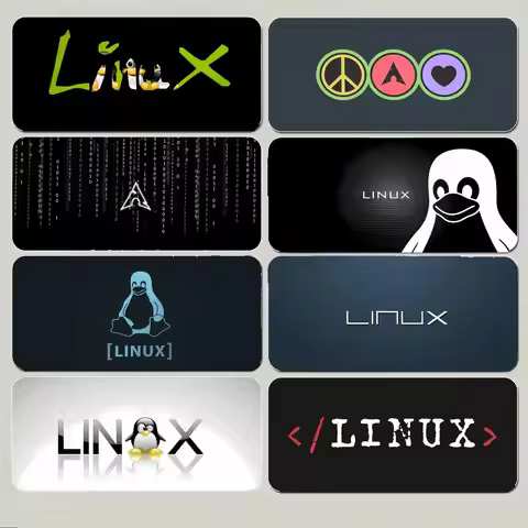 Cool Pop A-Arch L-Linux Minimal T-Tux Mouse Pad Large Gaming Mousepad with Thick Stitched Edge Non-S