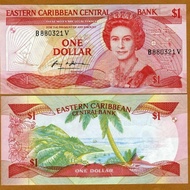 Eastern Caribbean 1 Dollar 1988 1989 ST. Kitts