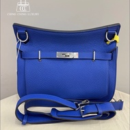 🌈Hermes💙Jypsiere 28💙藍色銀扣🌟98新🌈stamp R🌟愛馬仕🌟