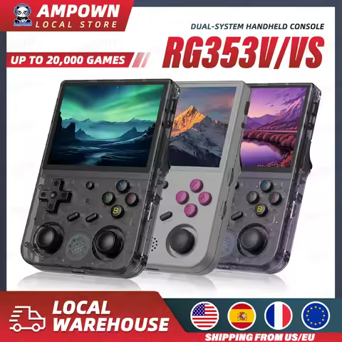 ANBERNIC RG353V RG353VS Handheld Game Console 3.5'' IPS Screen HDMI Output Android Linux OS Supports