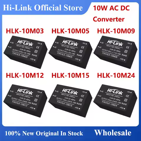 Hilink HLK-10M12 HLK-10M05 10M24 10M09 10W StepDown Isolated AC DC Converter Power Module HLK-10M05T