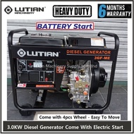 LUTIAN 3.0KW/3000Watt Diesel Generator C/W Electric Start 3GF-ME - Heavy Duty - 6 Months Local Warra