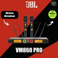 JBL VM860 Wireless Microphone System, Professional Karaoke Mic, Portable Dual Microphone Set, High-F