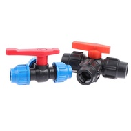 （Valves）1Pc 20/25/32mm Pvc Ball Valves Plastic Water Pipe Quick Valve PE Tube 3-Way Fast Connectors Irrigation Accessories Valves