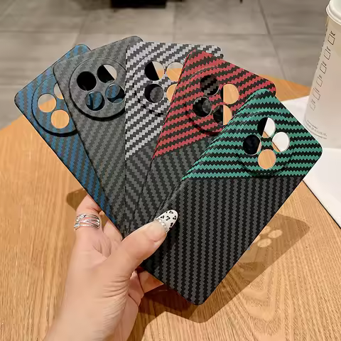 Carbon Fiber Case For Oneplus 13R Ultra Thin Hard PC Shell Anti Fingerprint Heat Dissipation Back Pr