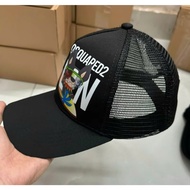 DSQUARED2 Men's and Women's Fashion Button Mesh Cap, Dsquared2 Mesh Hat with Mesh MU39