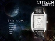 CASIO 時計屋 CITIZEN星辰錶 BH1640-08A 方型時尚石英皮革錶帶男錶 全新 保固 附發票