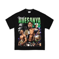 oversized tee | UFC vintage bootleg israel adesanya Tshirt Cotton combad 20s Premium black S-5XL