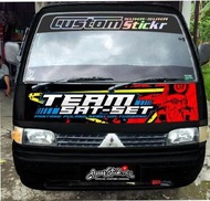 STIKER KABIN DEPAN MOBIL PICK UP ORIGINAL "TEAM SAT-SET" YANG COCOK UNTUK MOBIL PICK UP FUTURA/T120S