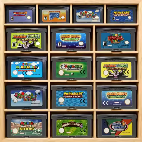 Mario Series GBA Game Cartridge Super Mario Advance Kart Party Luigi Wario Yoshi's Island SP DS Lite