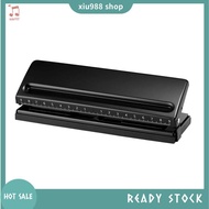 (xiu988) Adjustable 6-Hole Hole Punch Metal Hole Punch Binder Puncher 6 Hole Hole Punch for A4, A5, 